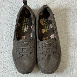Skechers Women's Microburst Maple Days, Walking, Dark/Taupe Slip On Size 9